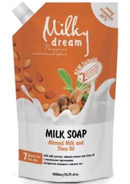 Жидкое крем-мыло Milky Dream Миндальное молочко и масло ши (запаска), 1 л